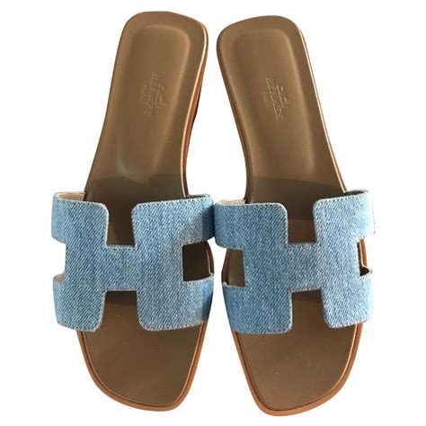 hermes sandal blue|Hermes oran new style.